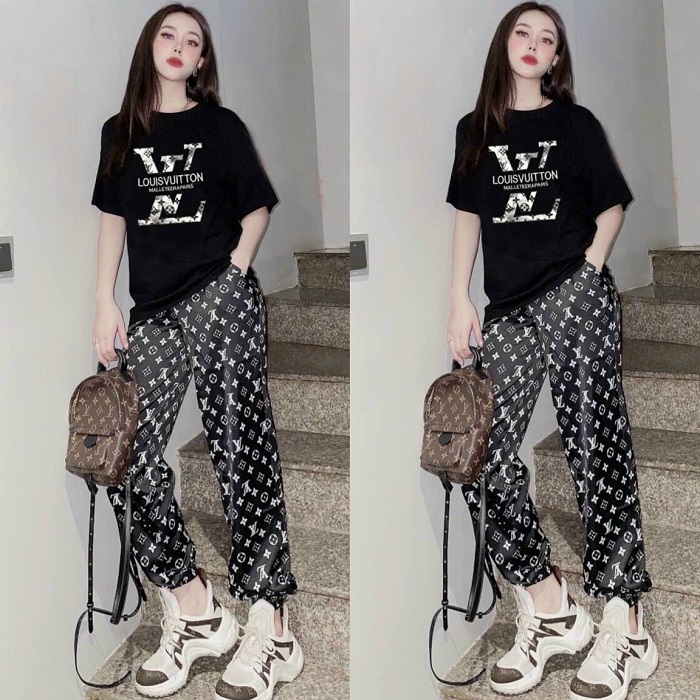 BỘ THỜI TRANG PHỐI HỌA TIẾT FENDI THÊU CAO CẤP-BTN438